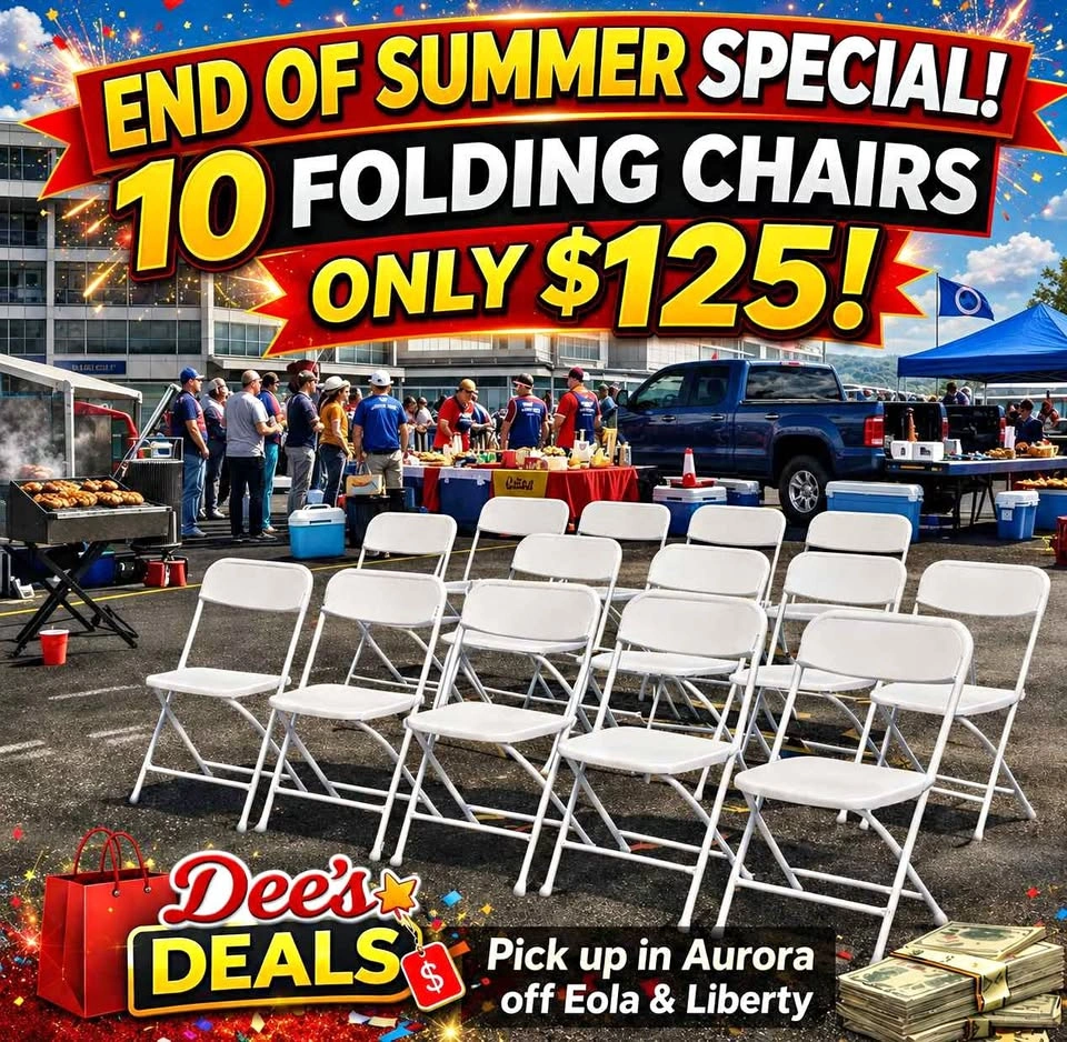 10 Pack Folding Chairs BRAND new in box ONLY $125