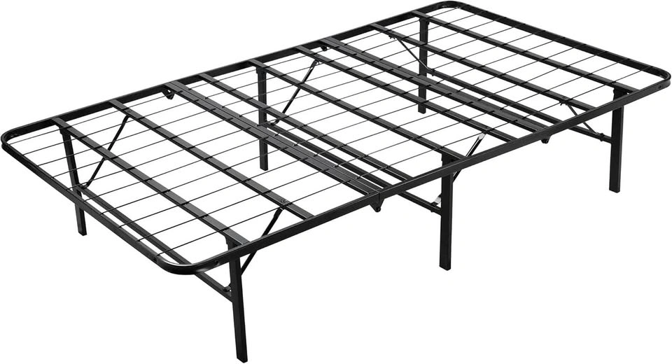 Foldable Twin Bed Frame Metal Platform - Single Size Steel Suppo - photo 2