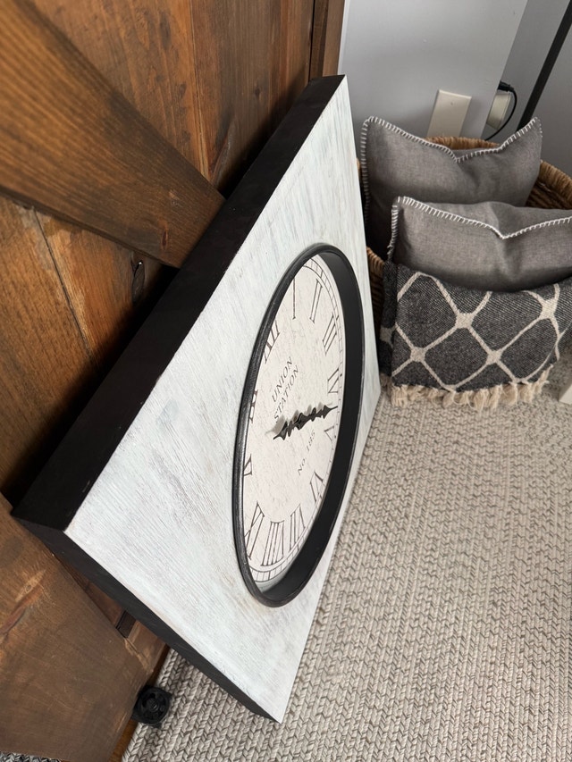 Vintage-Inspired Union Station Large 27" Square Wall Clock - photo 2