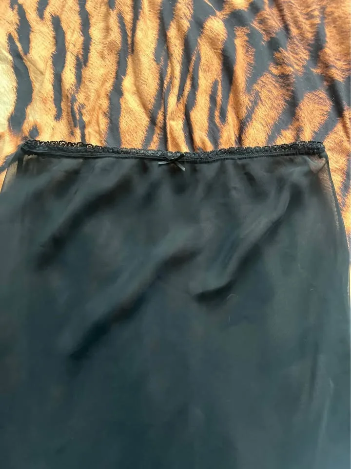 urban outfitters Halloween mesh skirt slip lingerie goth 90s image indicator(2)