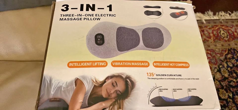 Smooth Spine Triple Fusion Back Massager 3-in-1 Lumbar Pillow