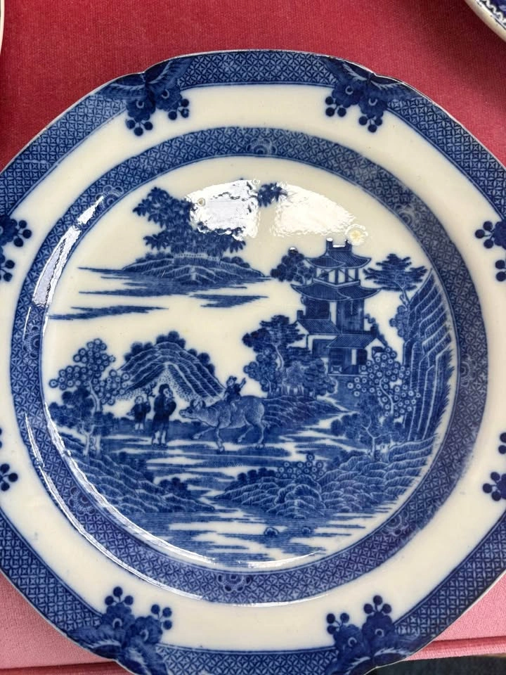 Antique Blue & White Transferware Plates — 7 Available - photo 3