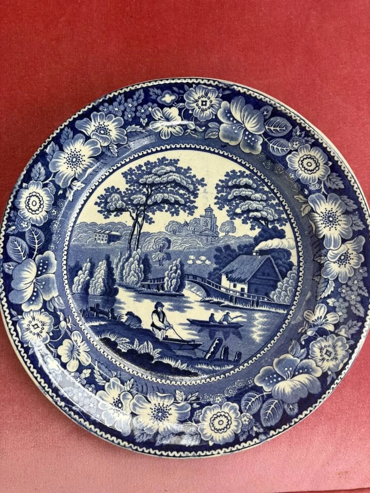Antique Blue & White Transferware Plates — 7 Available - photo 4