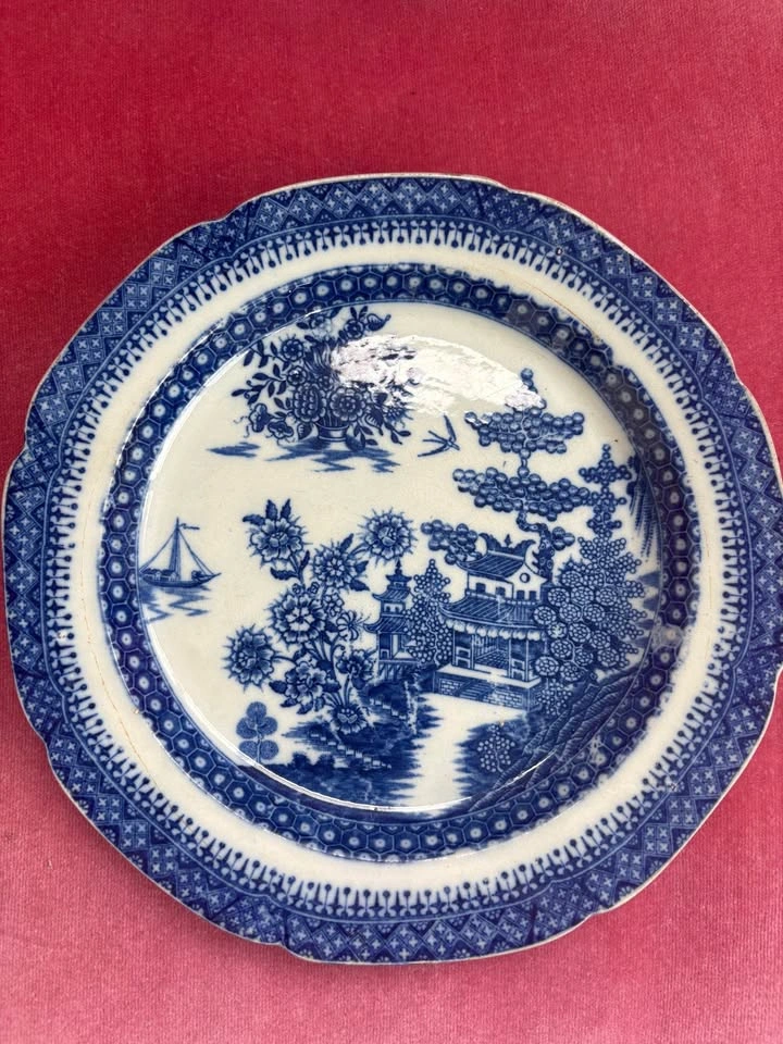 Antique Blue & White Transferware Plates — 7 Available - photo 5