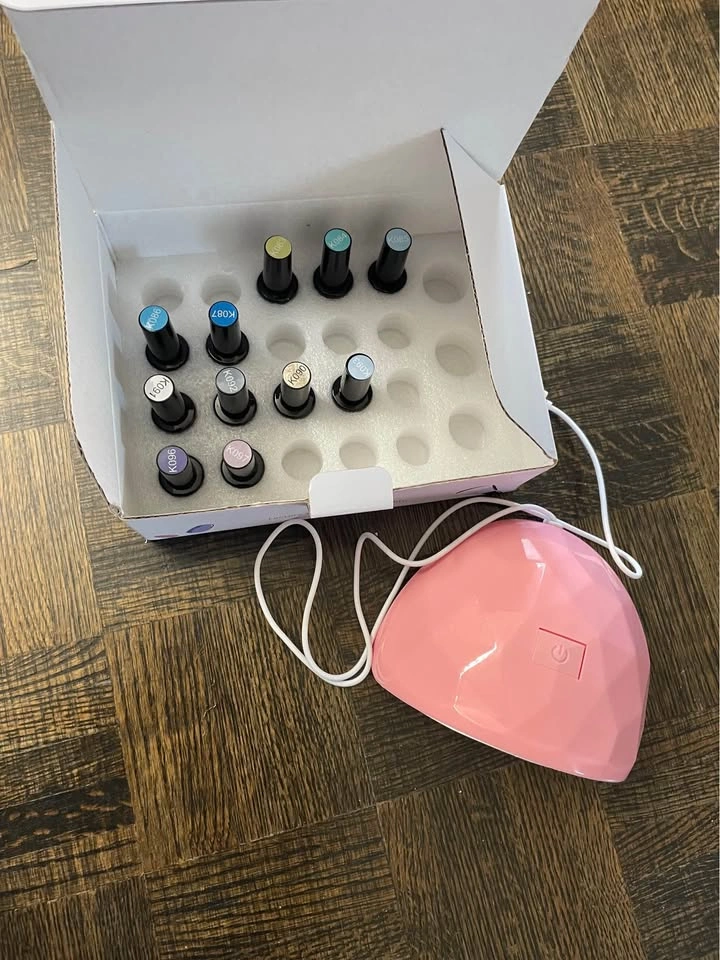 Nailpolish powder kit & gel nail paint kit with uv light - photo 2