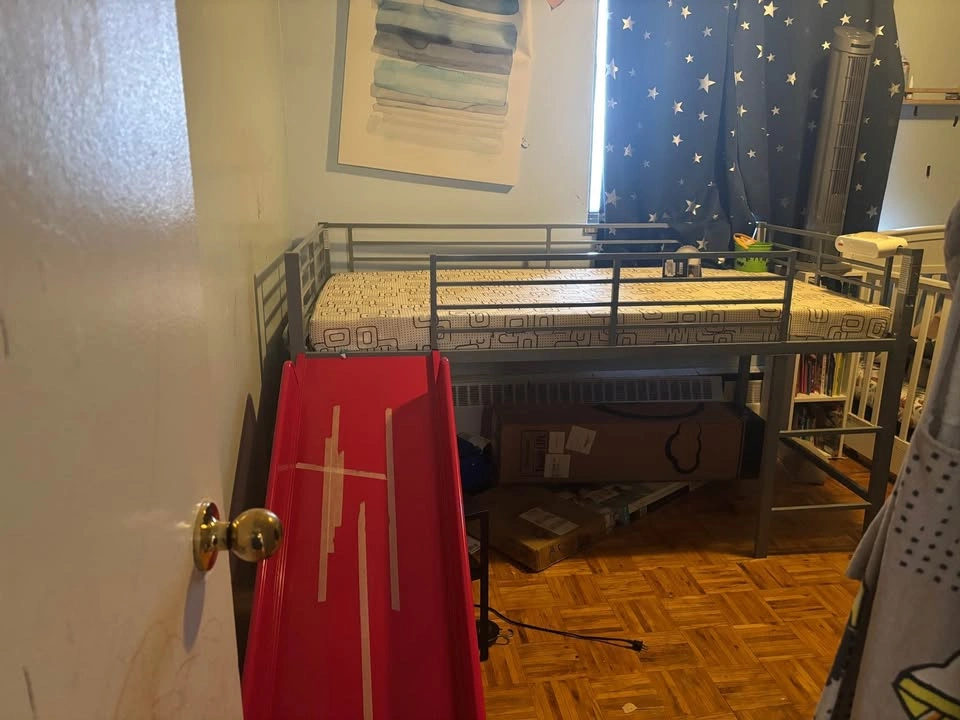 Twin Loft Bed with Slide – Grey - photo 3