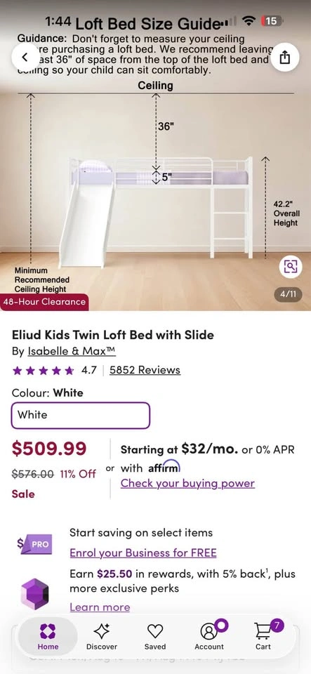 Twin Loft Bed with Slide – Grey - photo 5
