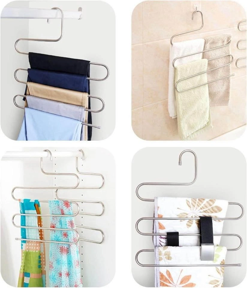 10PC 5-LAYER S-SHAPE PANTS HANGERS - photo 2