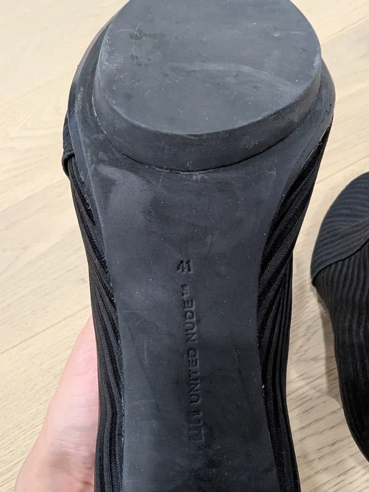 United Nude Black Ribbed Ankle Booties (Size 10) - photo 2