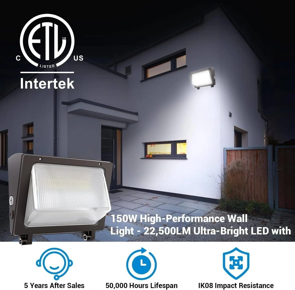 150W LED Wall Pack Light – Dusk to Dawn Photocell, 5000K, IP65, - photo 4