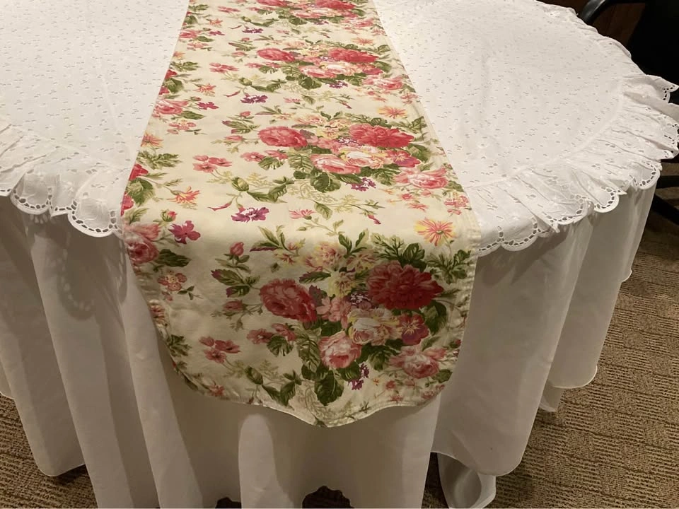 Table Runner Vintage Cabbage Rose - photo 4