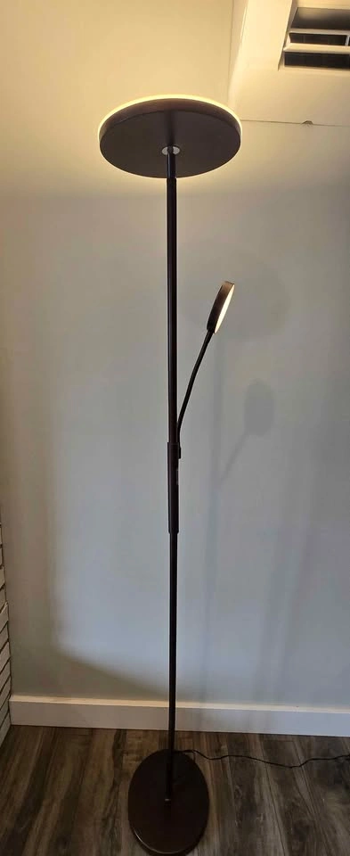 LED Floor Lamp with Remote Control & Adjustable Reading Light - photo 2