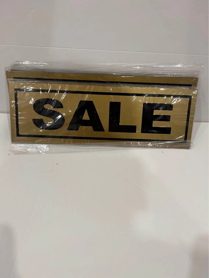 Gold Vinyl Adhesive Signs – SALE / CCTV / No Smoking - photo 3