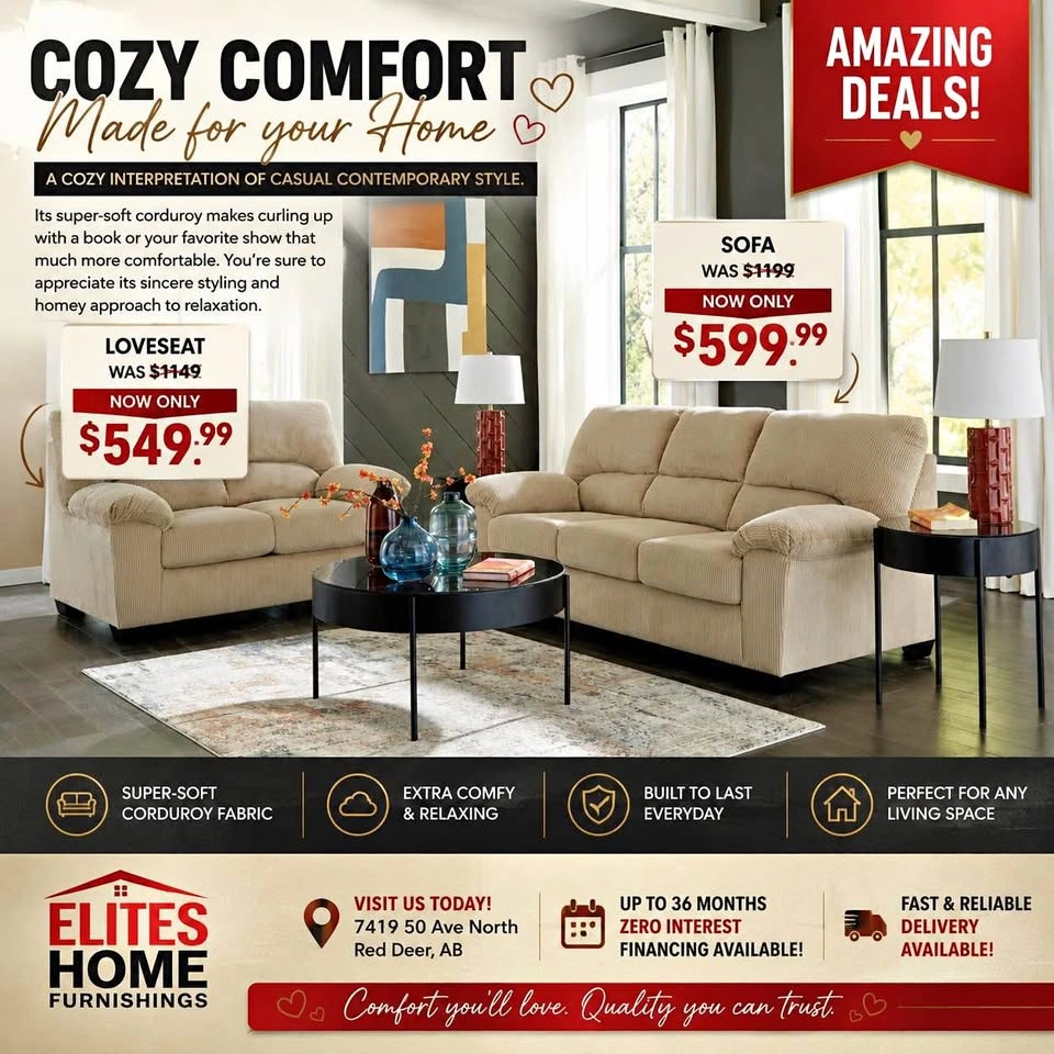 Built to last North American made sofa and loveseat