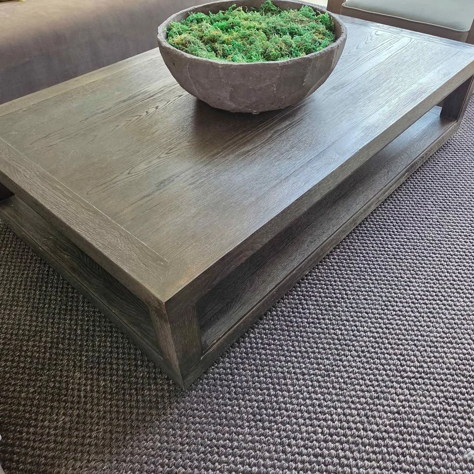 Restoration Hardware Grand Framed Coffee Table - Brown Oak - photo 2