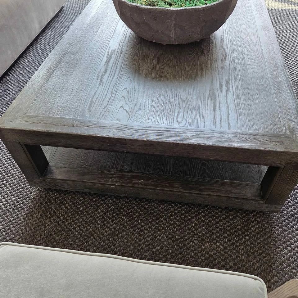 Restoration Hardware Grand Framed Coffee Table - Brown Oak - photo 5