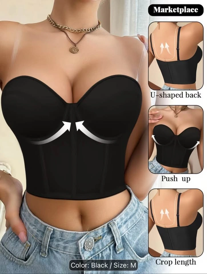 Brand New Hersunei Black Bustier Top - photo 4