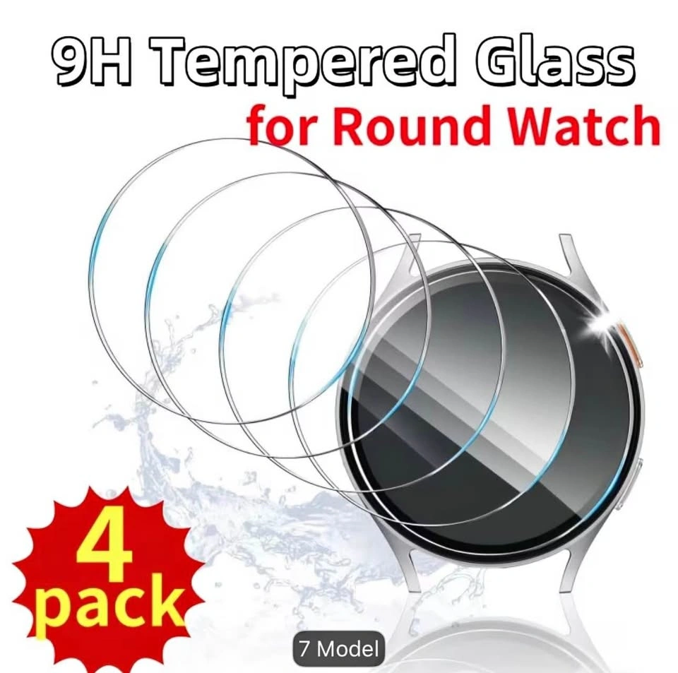 35mm 4-Pack 9H Tempered Glass Screen Protectors for Round Watche