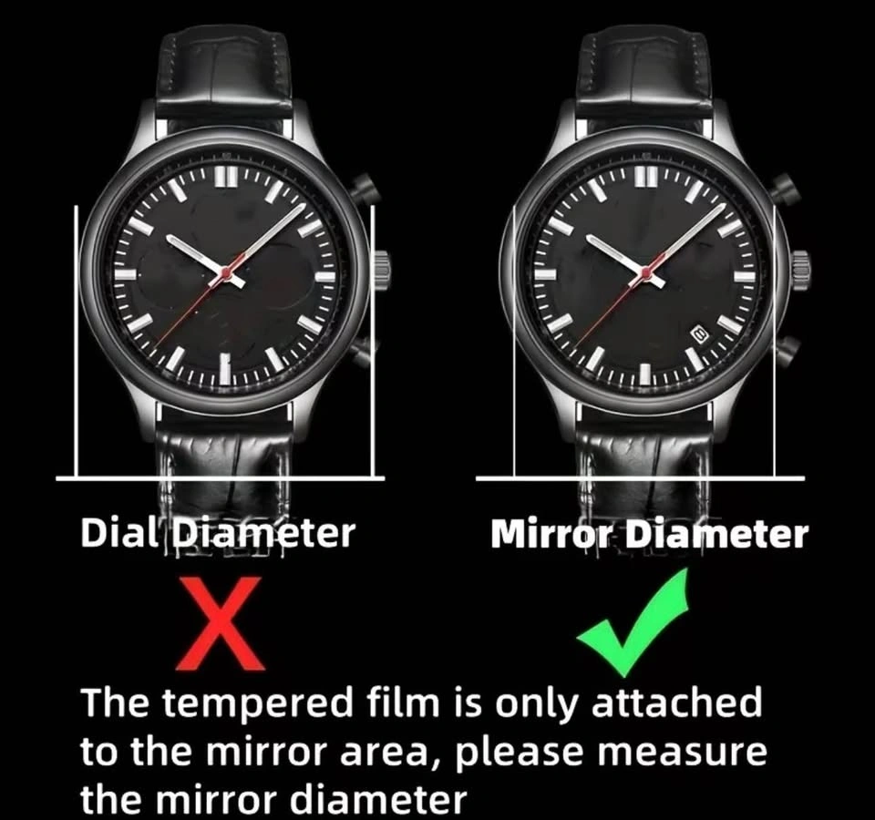 35mm 4-Pack 9H Tempered Glass Screen Protectors for Round Watche - photo 3