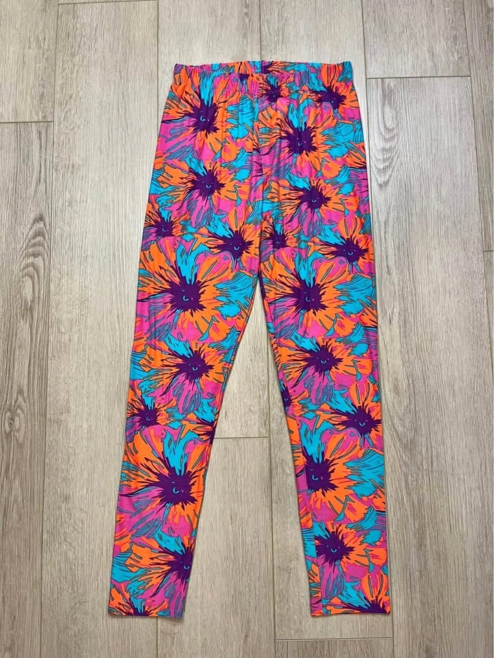 SWEETLEGS Colourful Floral Print Leggings - One Size