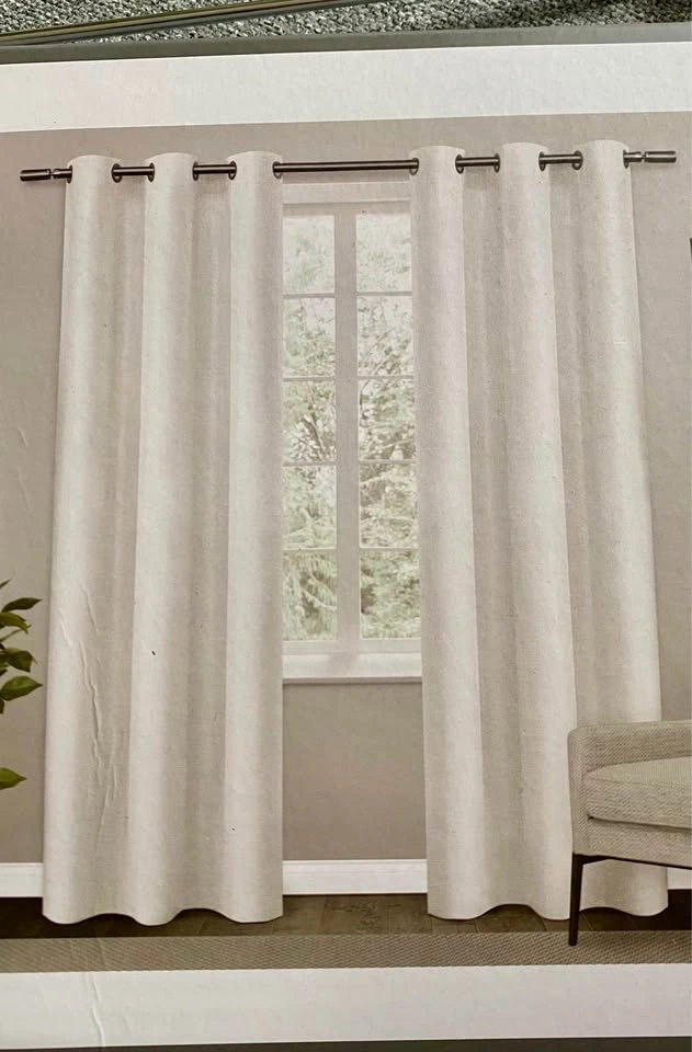 White Sheer Grommet Top Curtain Panels - Set of 2 - photo 4