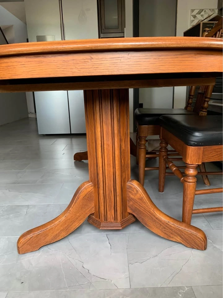 Oak dining table with 6 chairs - photo 2
