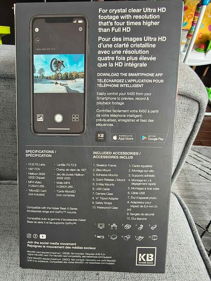 [BRAND NEW & SEALED] Kaiser Baas X450 4K Action Camera - photo 4