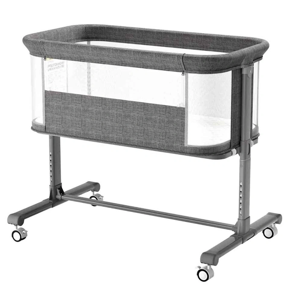 Baby Bassinet / Bedside Sleeper – Pink & Grey