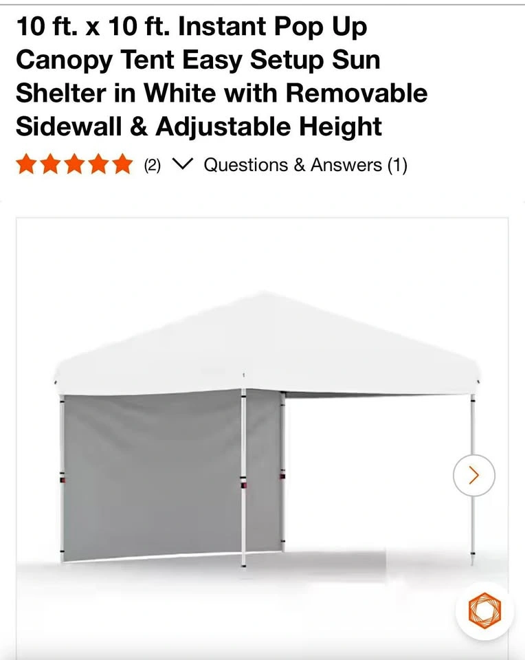 10’ x 10’ Pop-Up Canopy Tent – Great for Markets & Outdoor Event