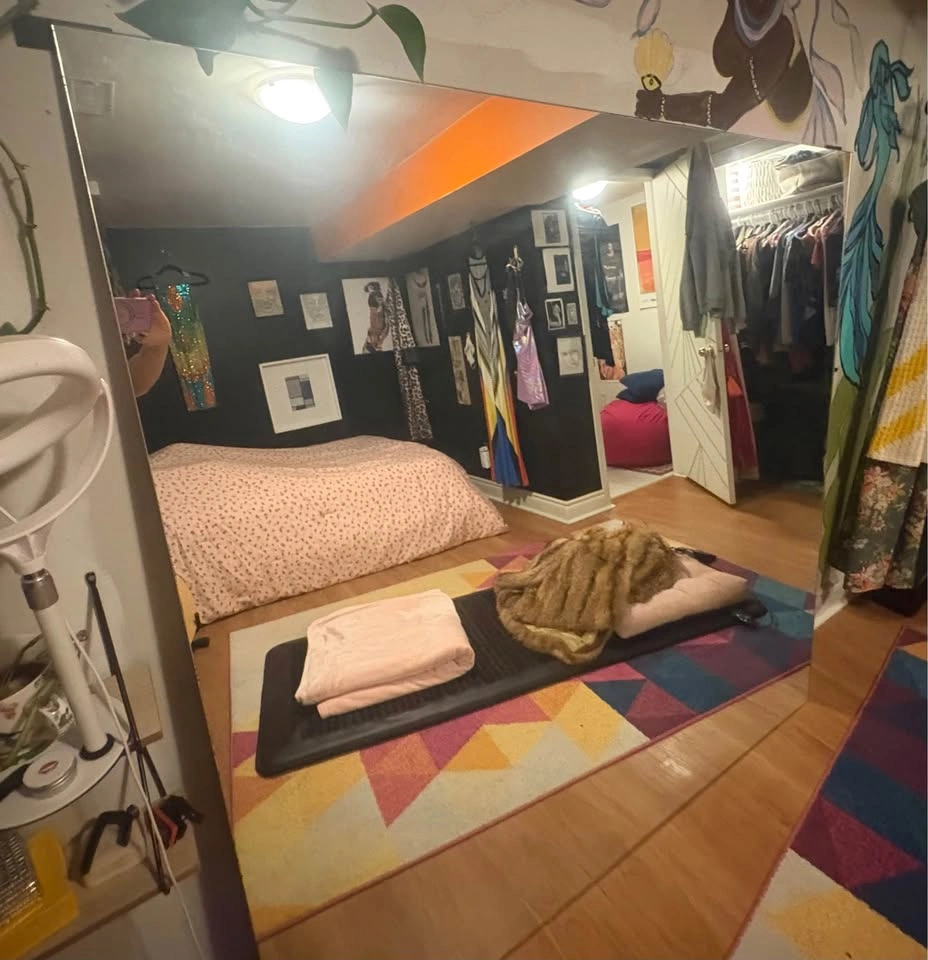 Large Frameless Floor Mirror - photo 2