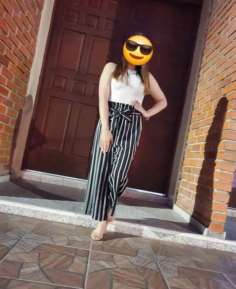 Stradivarius Black and White Striped Wide-Leg Pants - photo 2