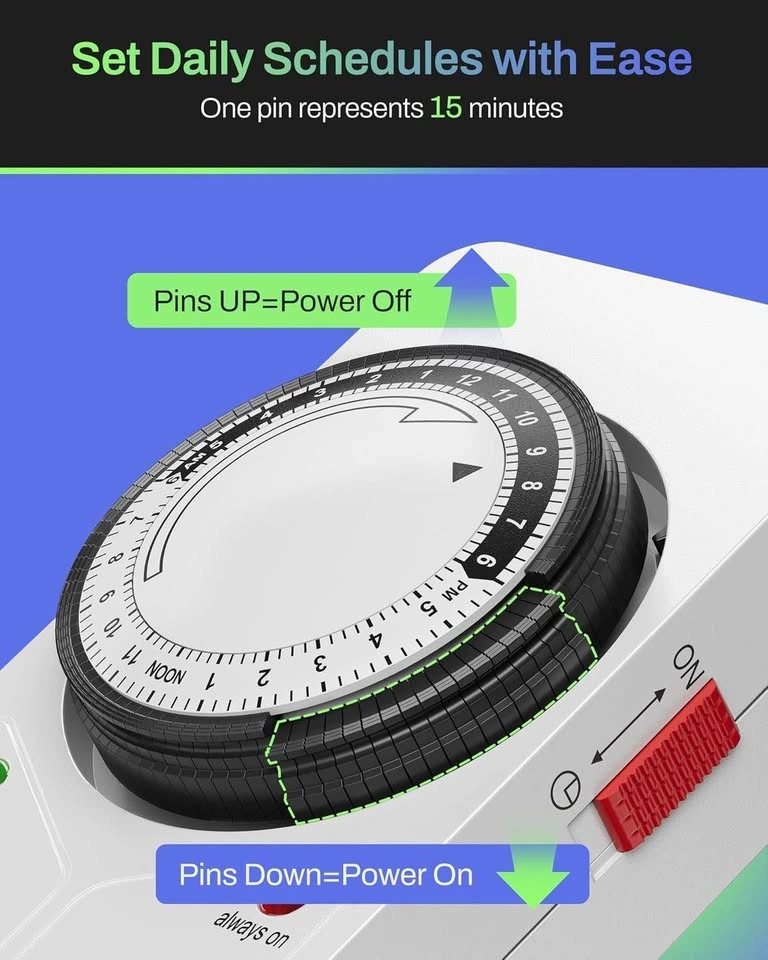 BN-LINK 8-Outlet Surge Protector with Mechanical Timer - photo 5