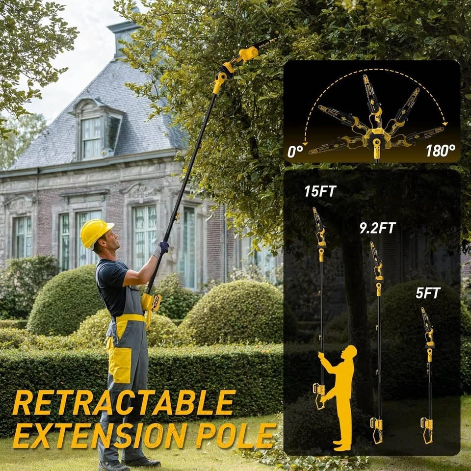 ZEGJAW 4-in-1 Cordless Pole Saw & Mini Chainsaw - photo 3