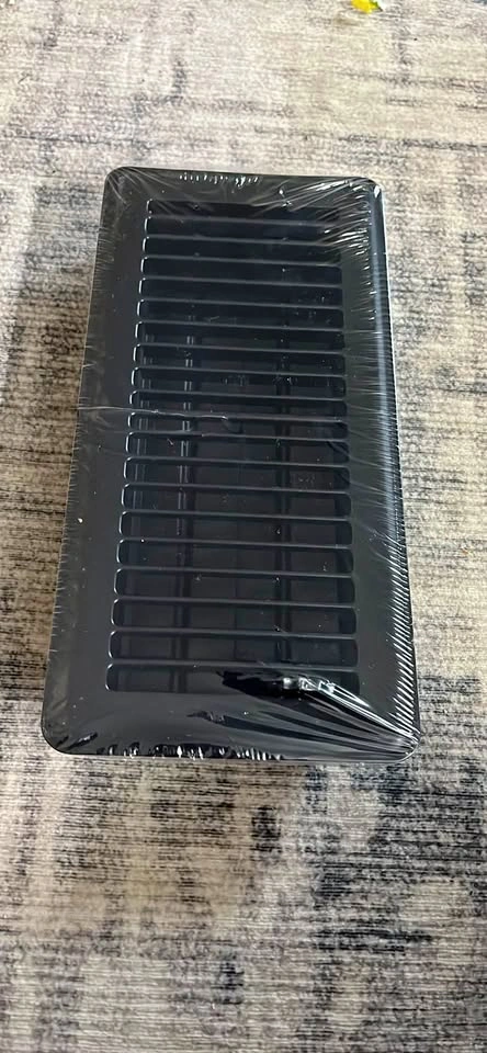 Black Floor Register Vent Cover 4” x 10”