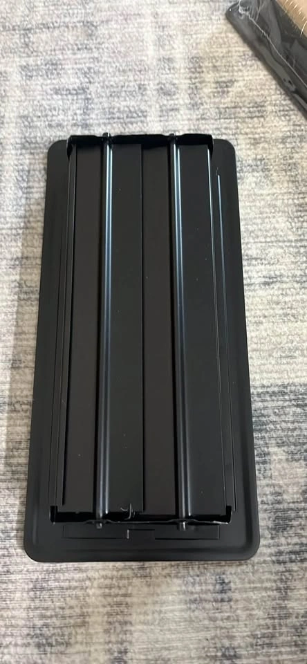 Black Floor Register Vent Cover 4” x 10” - photo 2