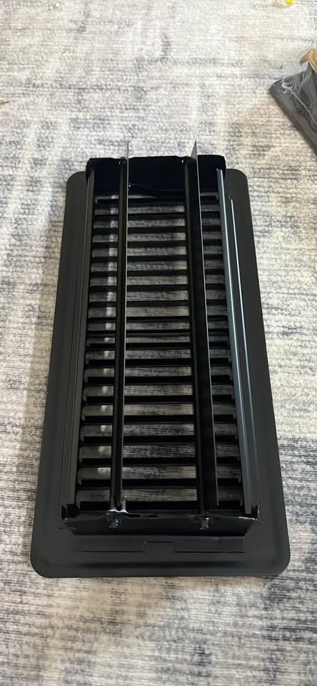 Black Floor Register Vent Cover 4” x 10” - photo 3