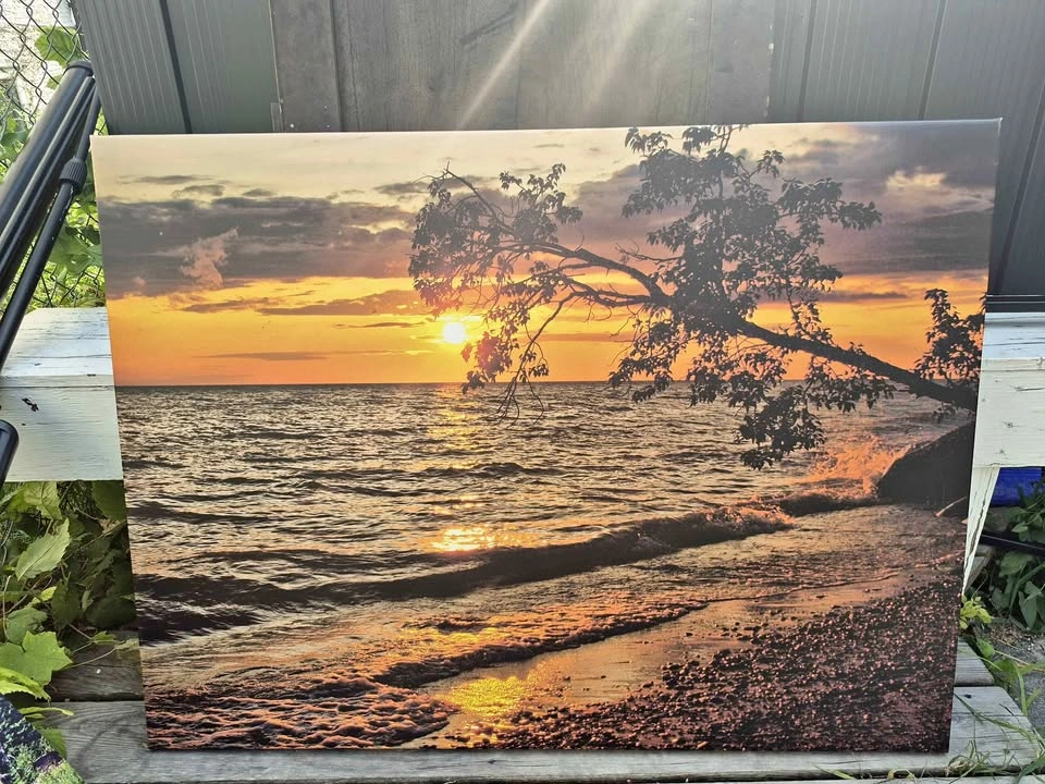Sunset Beach Canvas Wall Art