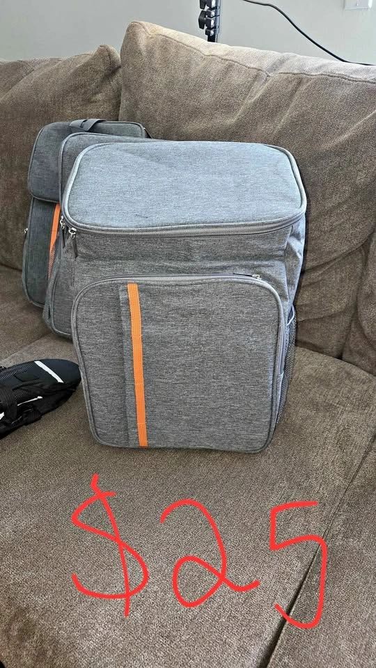 Large Insulated Delivery Backpack | Gray | New