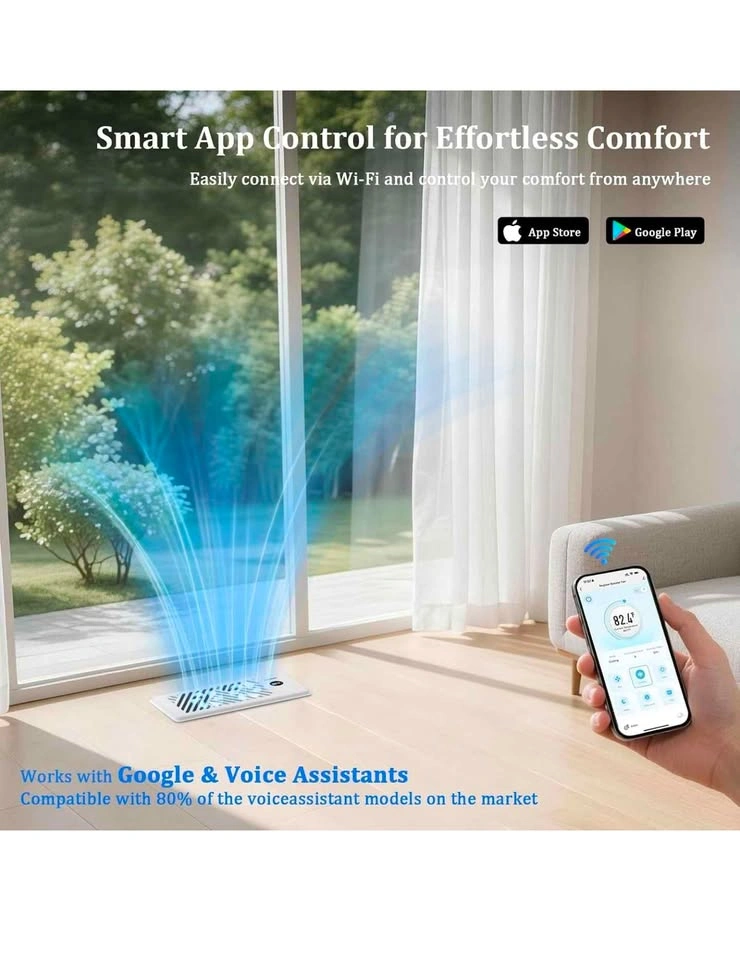 Smart Register Booster Fan with Wi-Fi App Control - photo 4