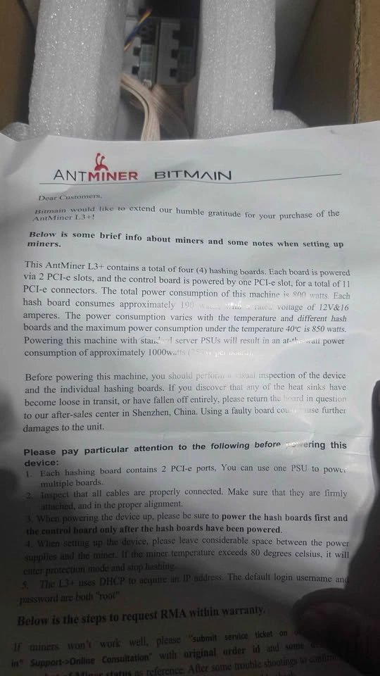 Bitmain Antminer L3+ ASIC Miner - photo 5