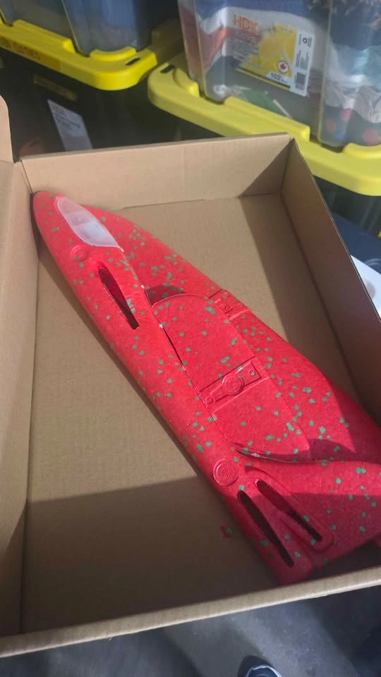Foam Glider Airplane with led lights (red colour) - photo 2
