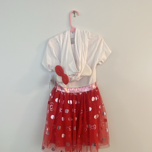 Hello Kitty Hooded Girls Dress Costume White/Red/Pink Size 6/7 - photo 2