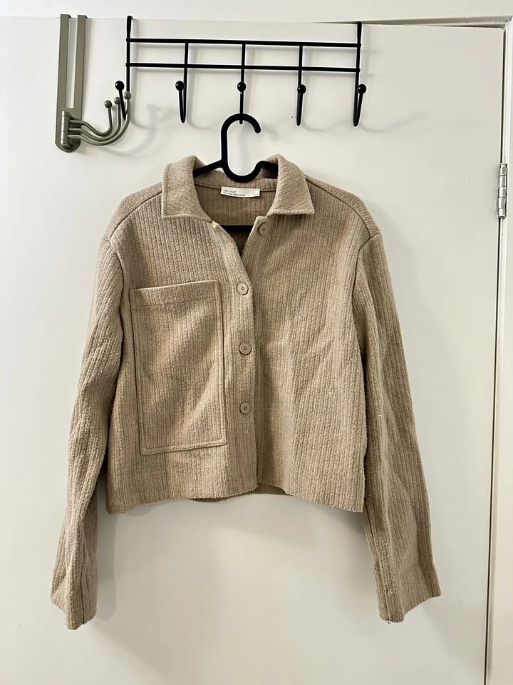 OAK + FORT Oatmeal Knit Shacket — Size XS