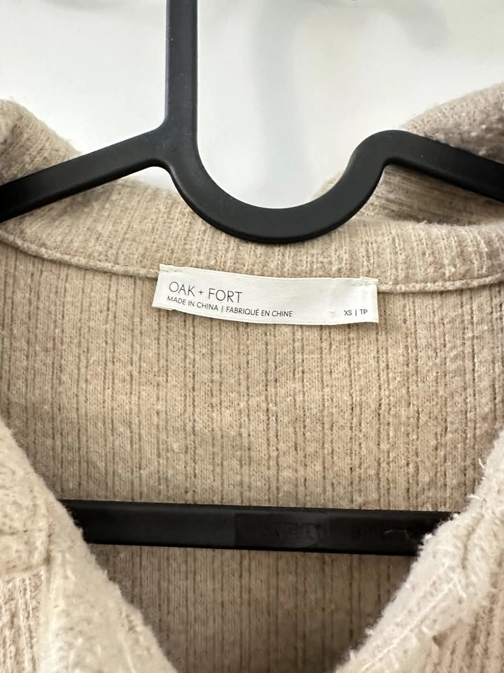 OAK + FORT Oatmeal Knit Shacket — Size XS - photo 2