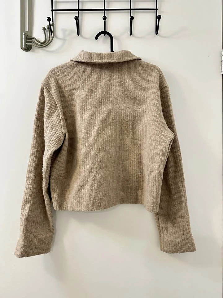 OAK + FORT Oatmeal Knit Shacket — Size XS - photo 3
