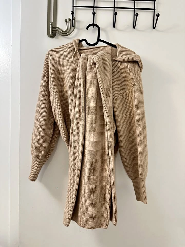 Oatmeal Waffle Knit Hooded Co-Ord Set