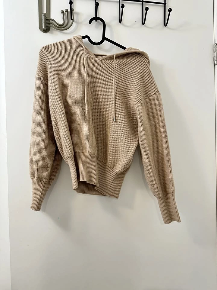 Oatmeal Waffle Knit Hooded Co-Ord Set - photo 2