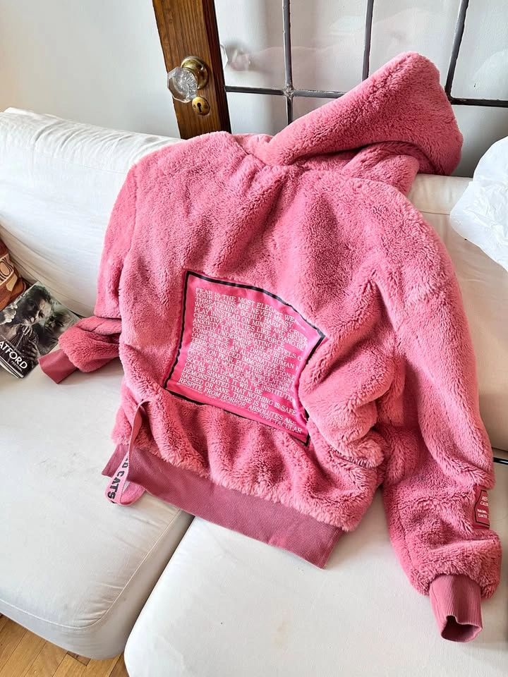Dusty Pink Teddy Fleece Hoodie - photo 2