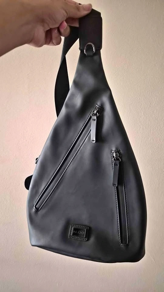 Aldo Kolby Men's Cross Body Sling Bag - Charcoal Black