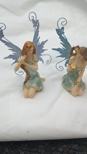 Two Set of 2 Fantasy Fairy Figurines